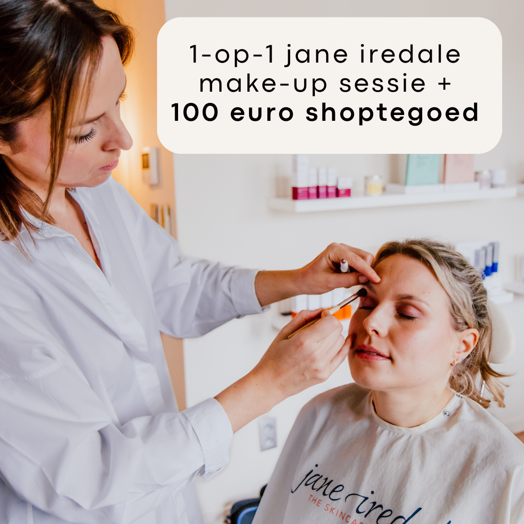 1-op-1 jane iredale make-up sessie + €100 shoptegoed